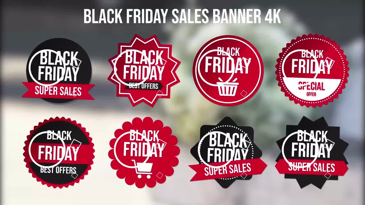 黑色星期五销售标签动态展示素材库精选AE模板