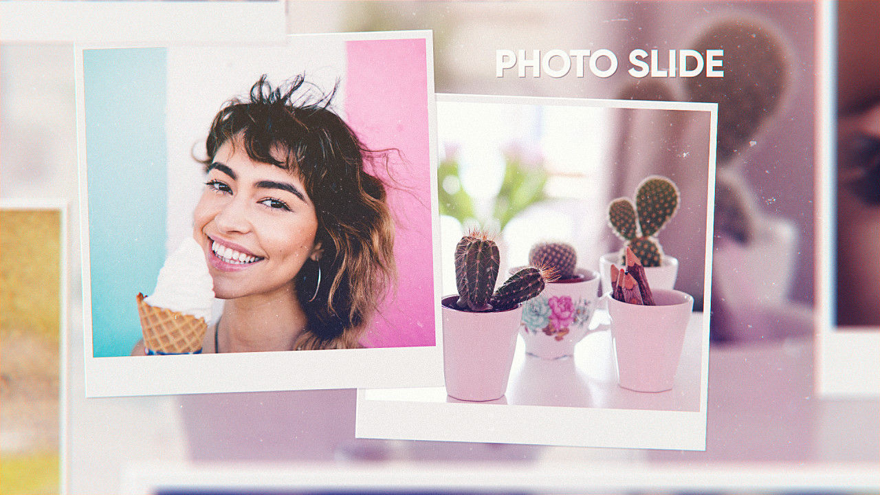 复古照片幻灯片相册展示素材库精选AE模板