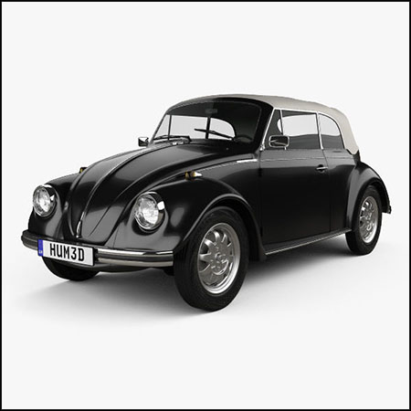 大众甲壳虫Volkswagen Beetle convertible 1975 汽车素材之家精选3D模型