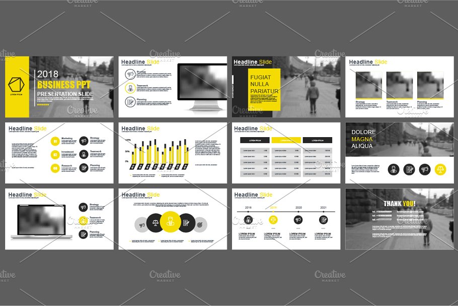 PPT&Keynote 幻灯片制作数据信息设计元素 Powerpoint Presentation Templates插图(3)