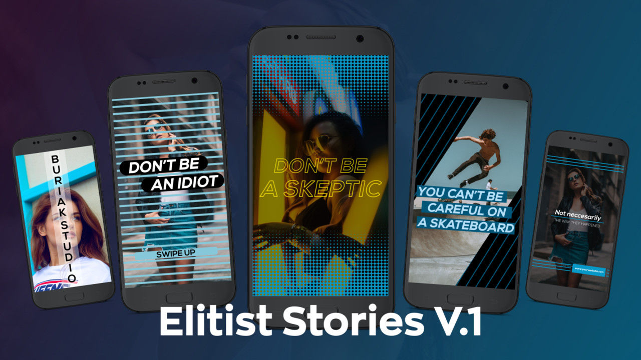 时尚过渡效果精英故事商业促销素材库精选AE模板