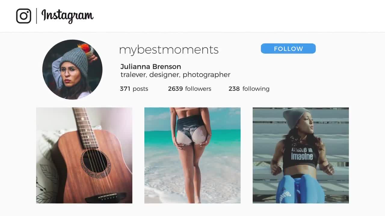 新鲜动态的Instagram促销素材库精选AE模板