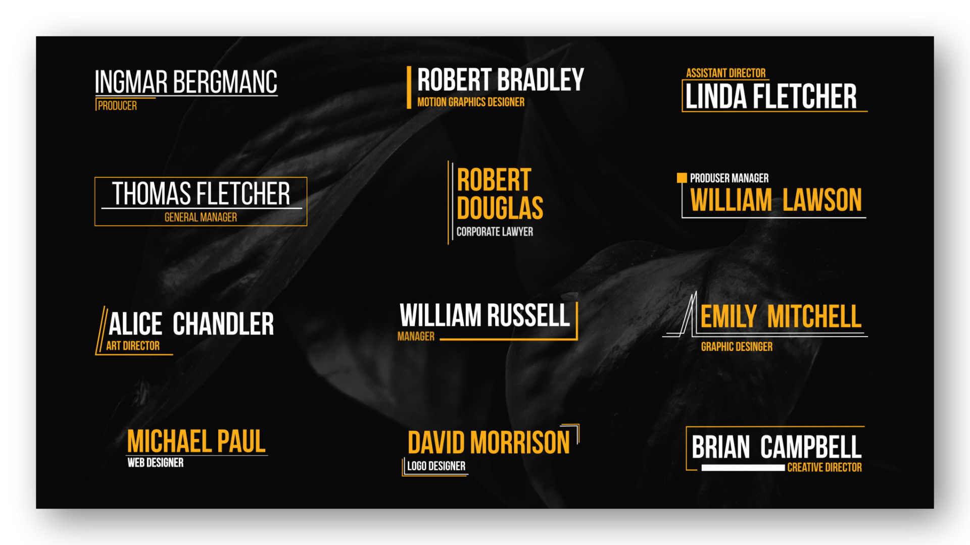 下三分之一简洁文字标题字幕条素材库精选AE模板