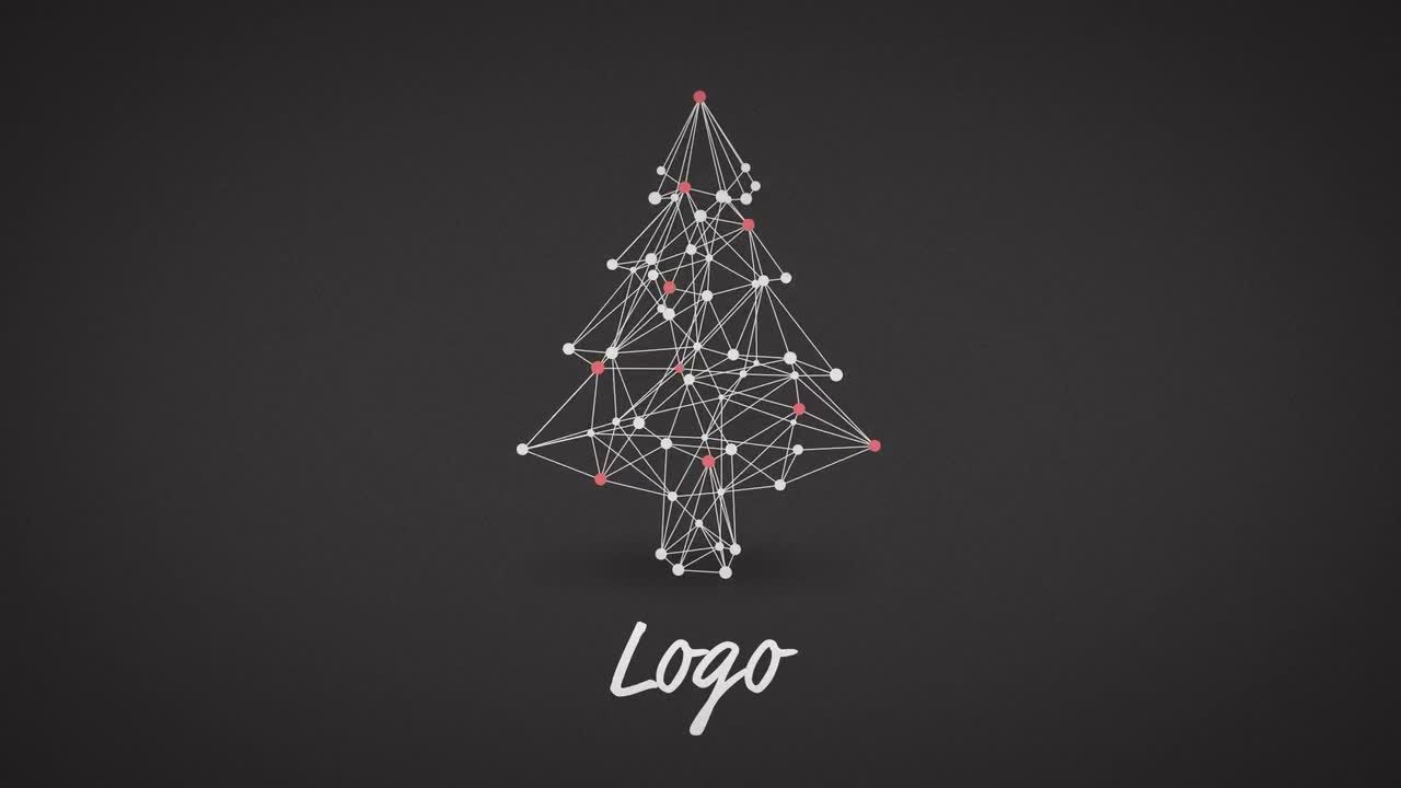 抽象的新年快乐徽标商业活动标动态展示素材库精选AE模板