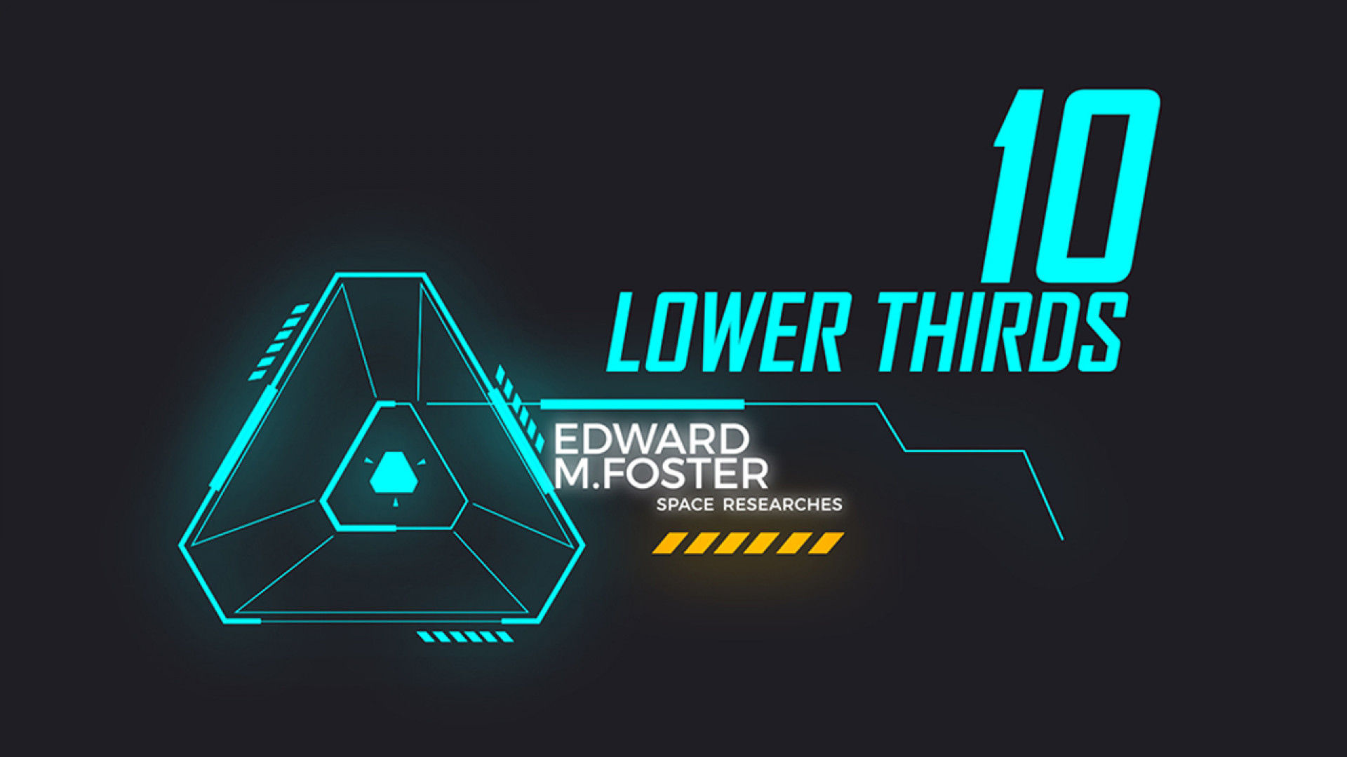 霓虹发光的数字下三分之一素材库精选AE模板