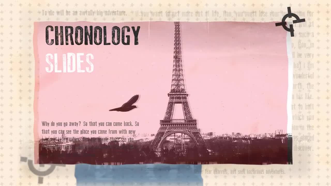 年表时序动态过渡幻灯片素材库精选AE模板