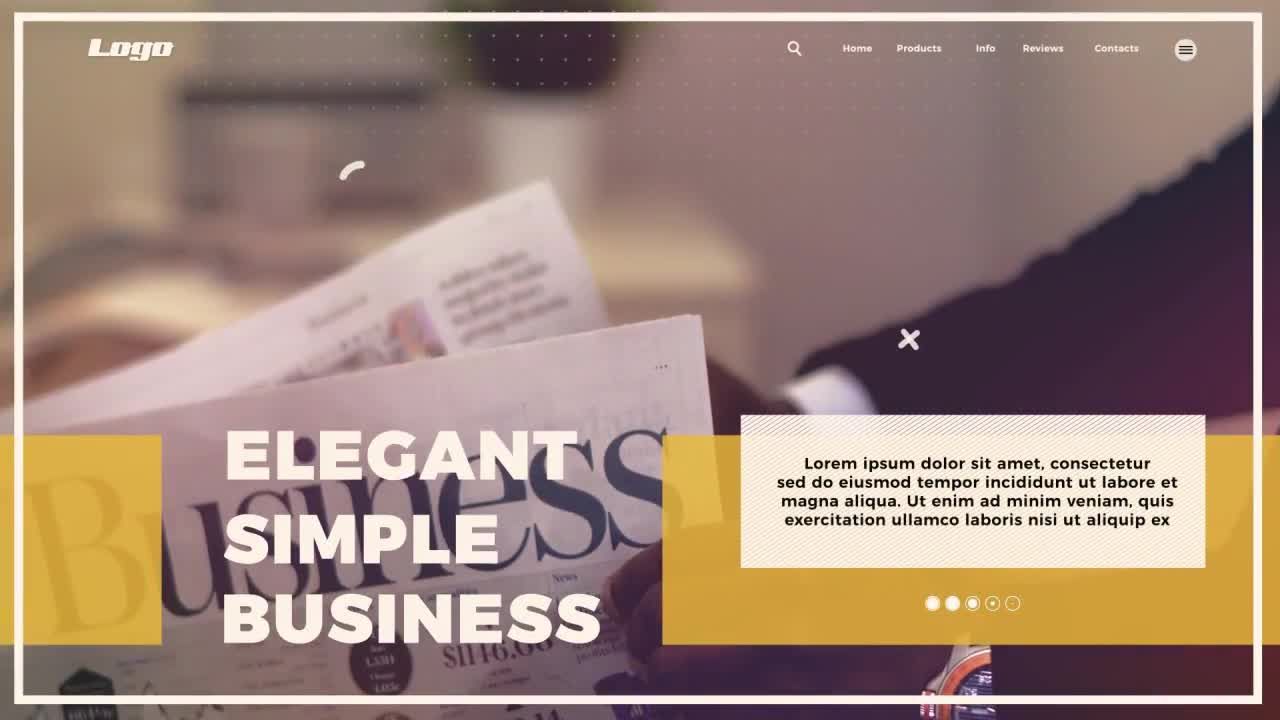 干净创意商务幻灯片素材库精选AE模板