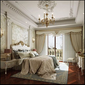 欧式豪华卧室场景素材之家精选3D模型