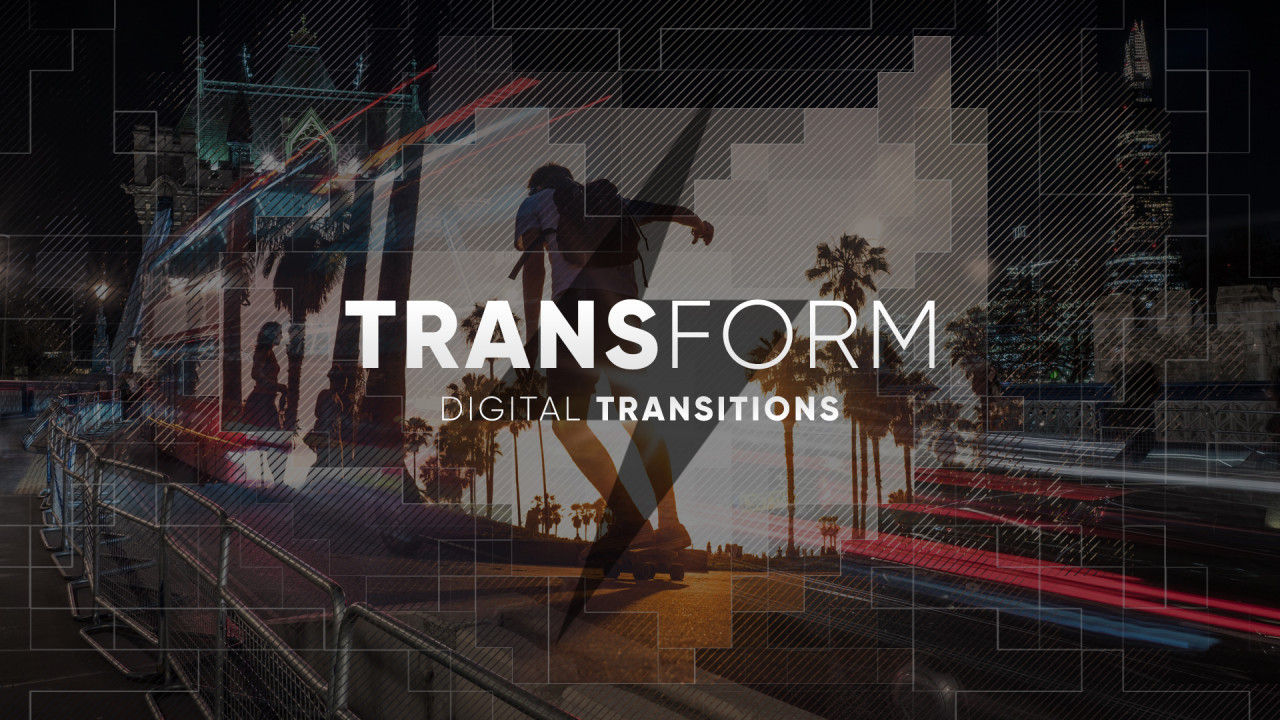 时尚的数字马赛克过渡素材库推荐PR模板