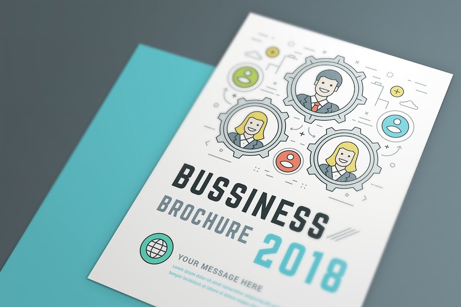 多彩扁平风线条图标 Colorful Flat Line Icons插图(11)