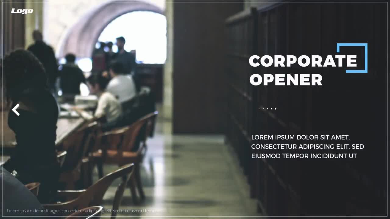 简约的企业会议开场白素材库精选AE模板