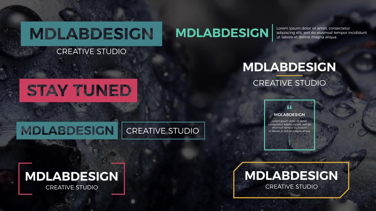 现代简洁的多彩标题素材库精选AE模板