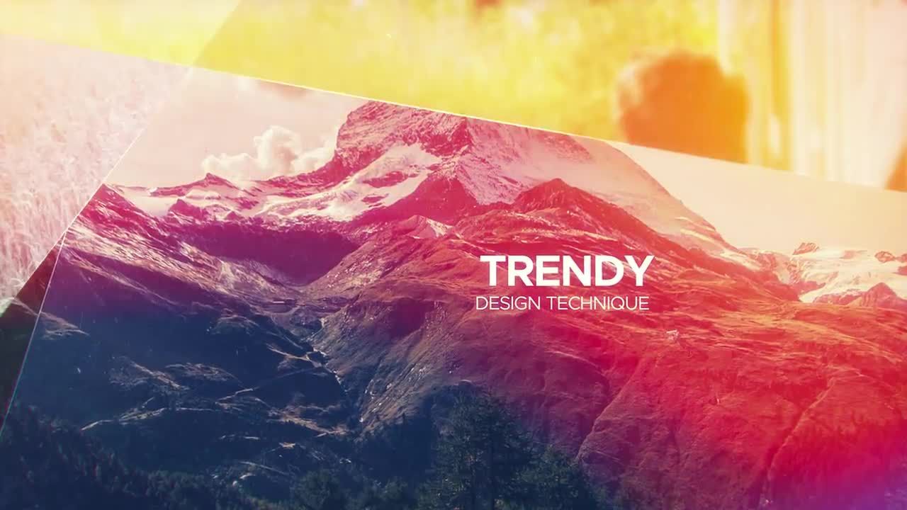 强烈的光线泄漏效果照片幻灯片素材库精选AE模板