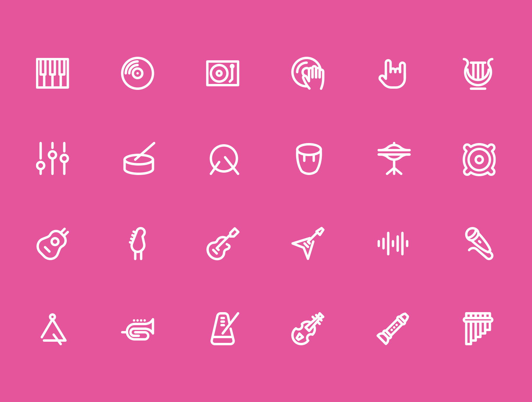 素材库下午茶：2600枚线条&扁平化设计矢量素材库精选图标巨无霸合集插图(1)