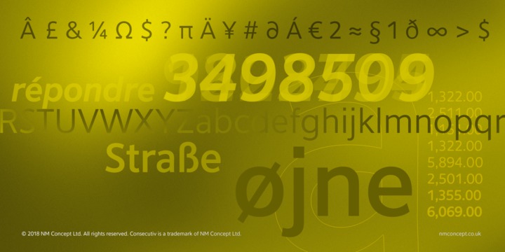 Consecutiv Font插图4