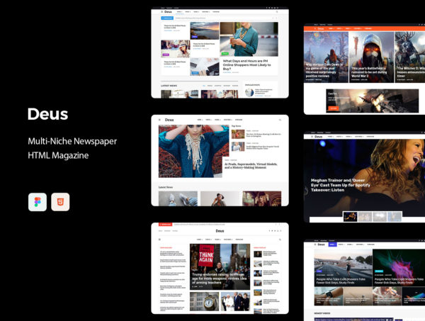 素材库下午茶：资讯/影音/娱乐类网站设计HTML模板素材库精选