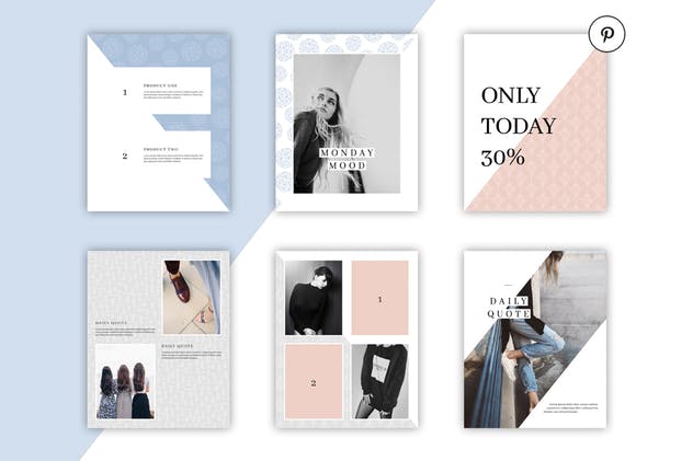 72个现代简洁多功能社交媒体新媒体贴图模板素材库精选 MALINA Social Media Pack & 20 Pattern插图(13)