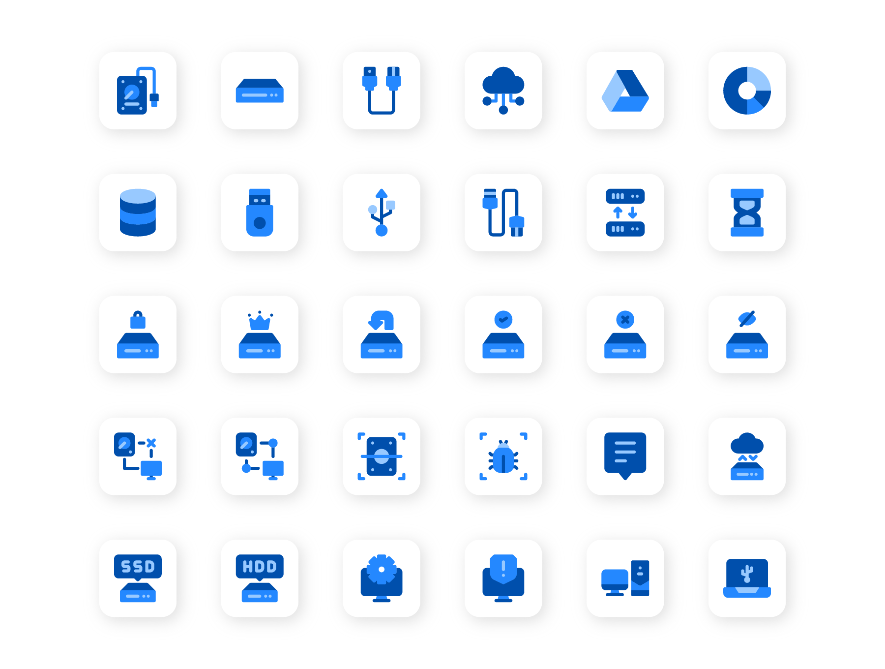 素材库下午茶：电脑计算机硬件图标矢量图标下载[Ai]插图(2)