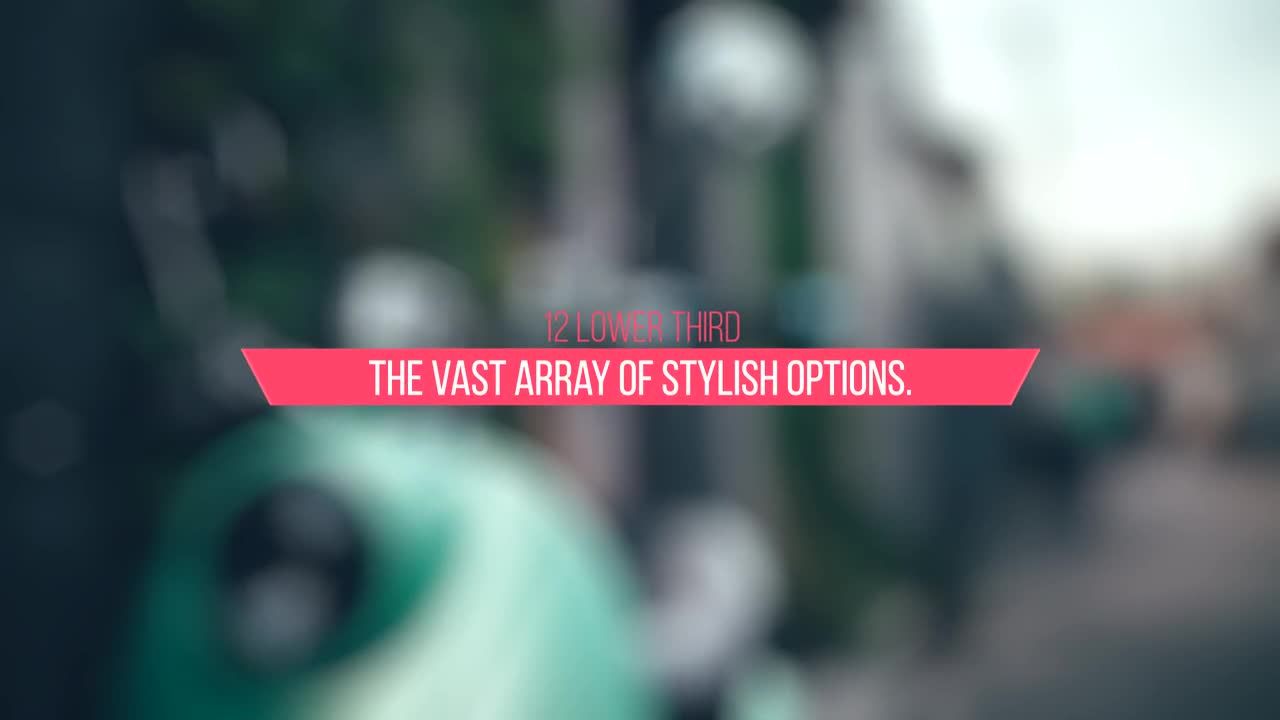 12种简单的下三分之一标题文字素材库精选AE模板