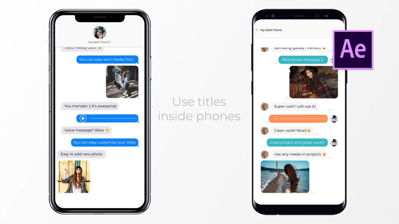 微信聊天对话框ae模板