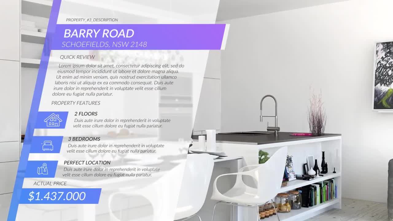 时尚清新创意的房地产宣传幻灯片素材库精选AE模板