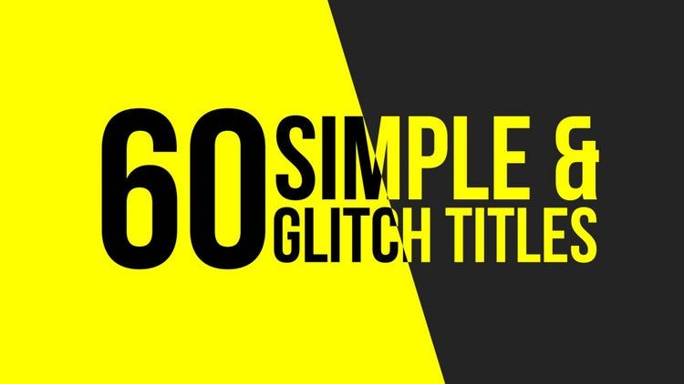 60个酷炫的故障全屏幕标题动画素材库精选AE模板