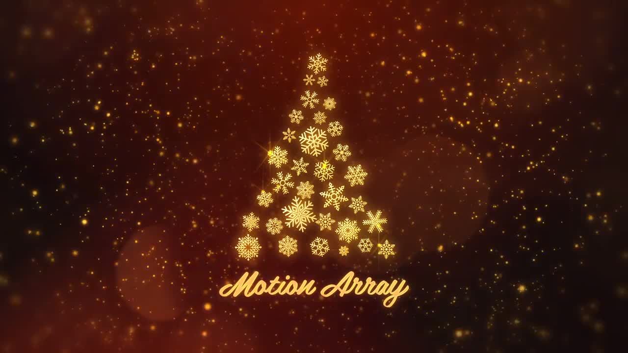 圣诞节雪花动画PR模板