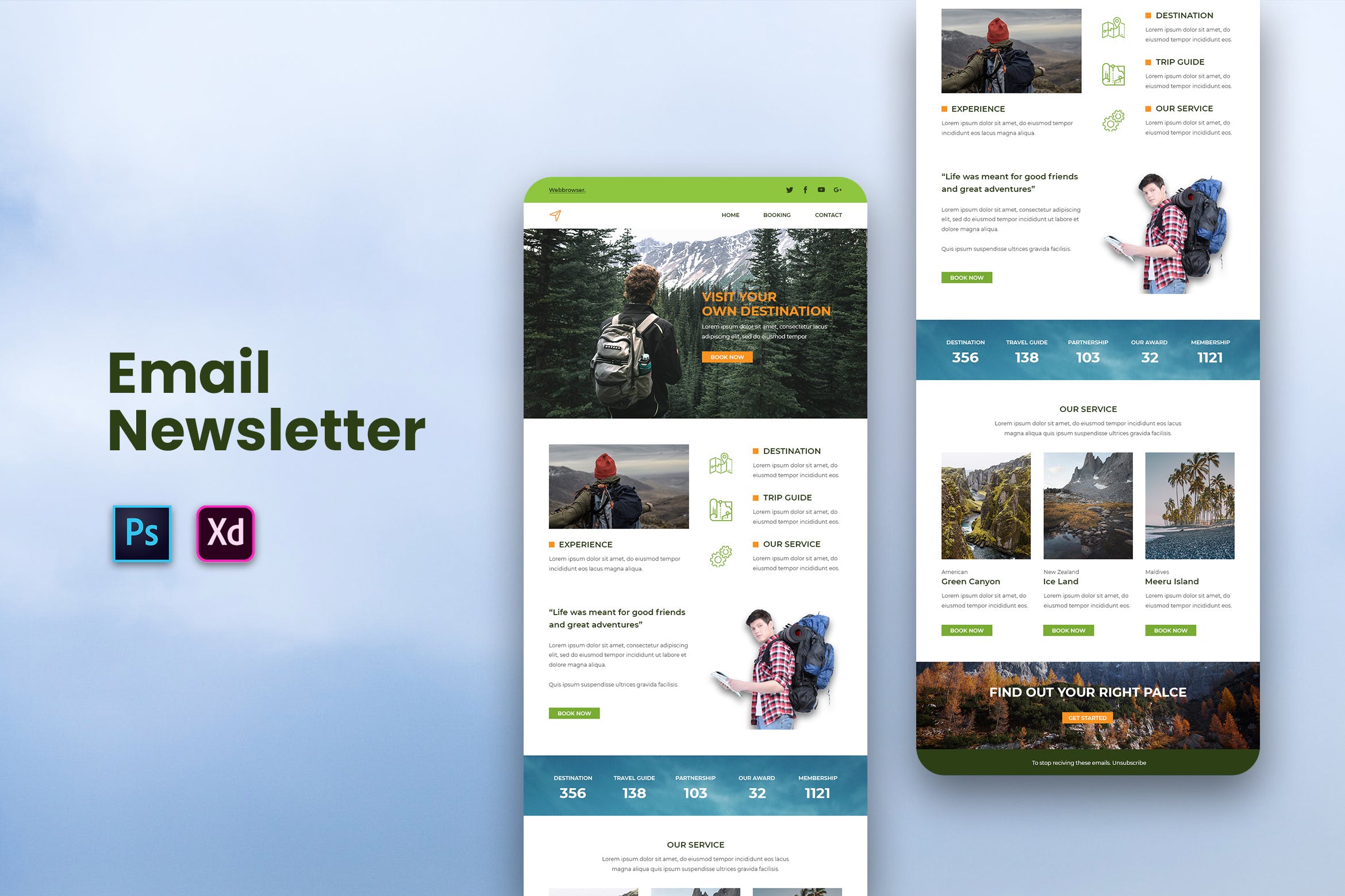 户外运动品牌EDM邮件推广设计模板 Email Newsletter插图