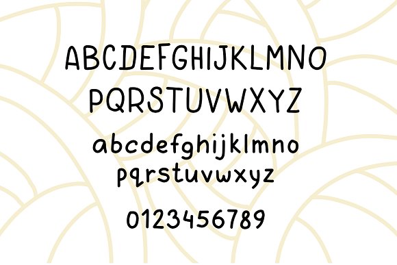 Innocent scribbler with doodle icons Font插图1