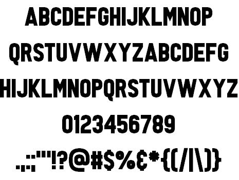 Tabloid Scuzzball font插图1