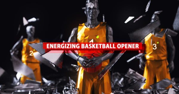 劲爆篮球节目开场特效素材库精选AE模板 Energizing Basketball Opener