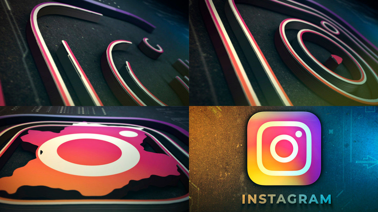 动画笔触流动线条动态Logo 素材库精选AE模板