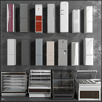 单开门冰箱超市冷藏柜素材之家精选3D模型