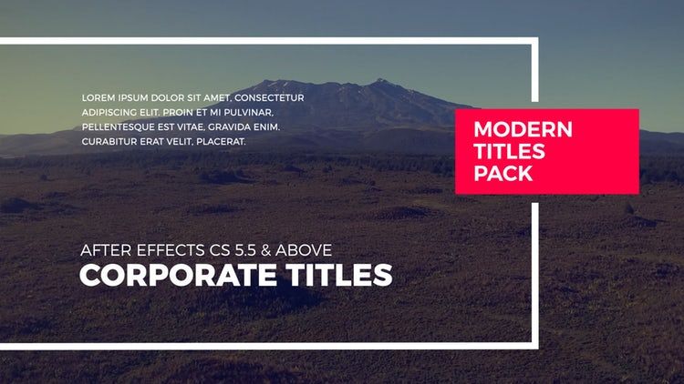 酷酷的全屏标题动画素材库精选AE模板