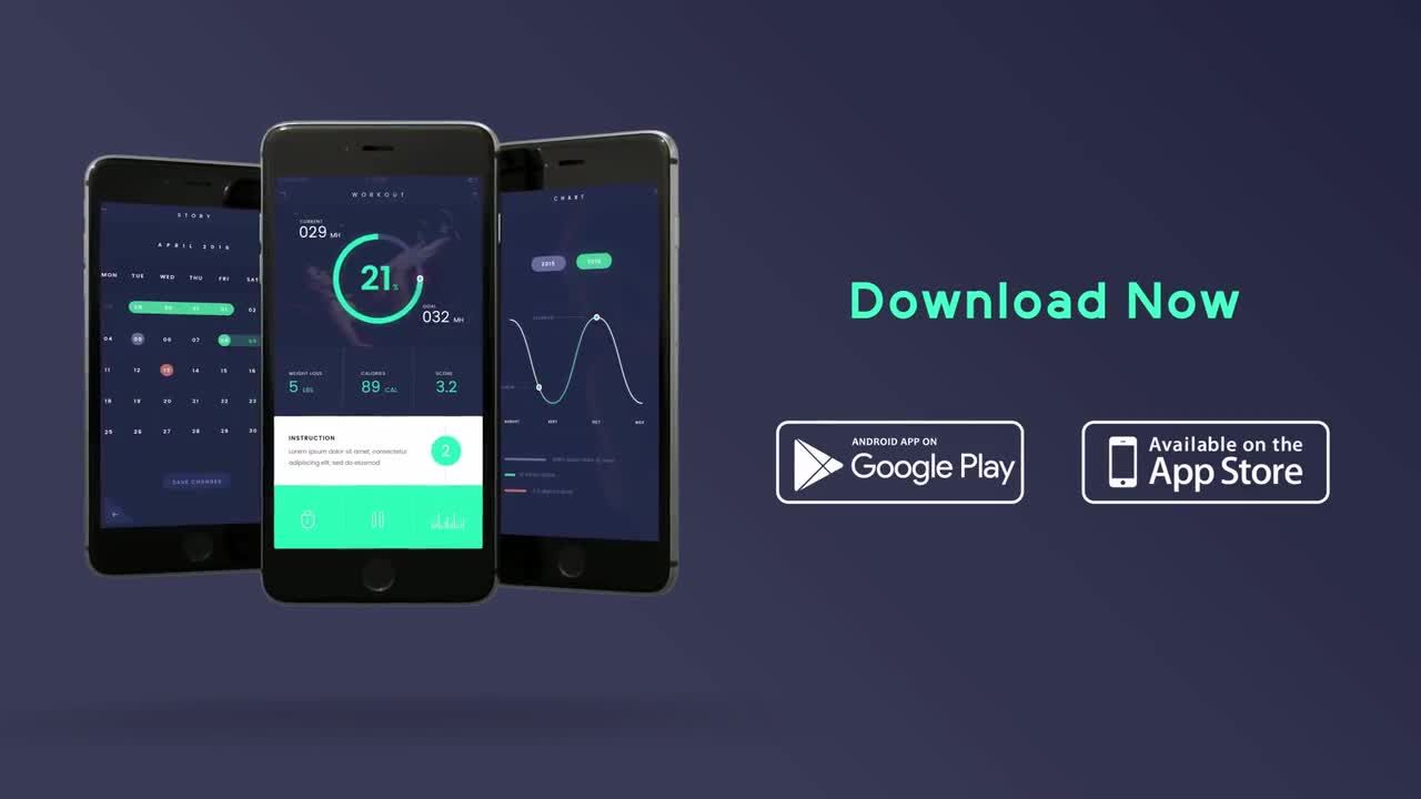 移动应用程序演示素材库精选AE模板