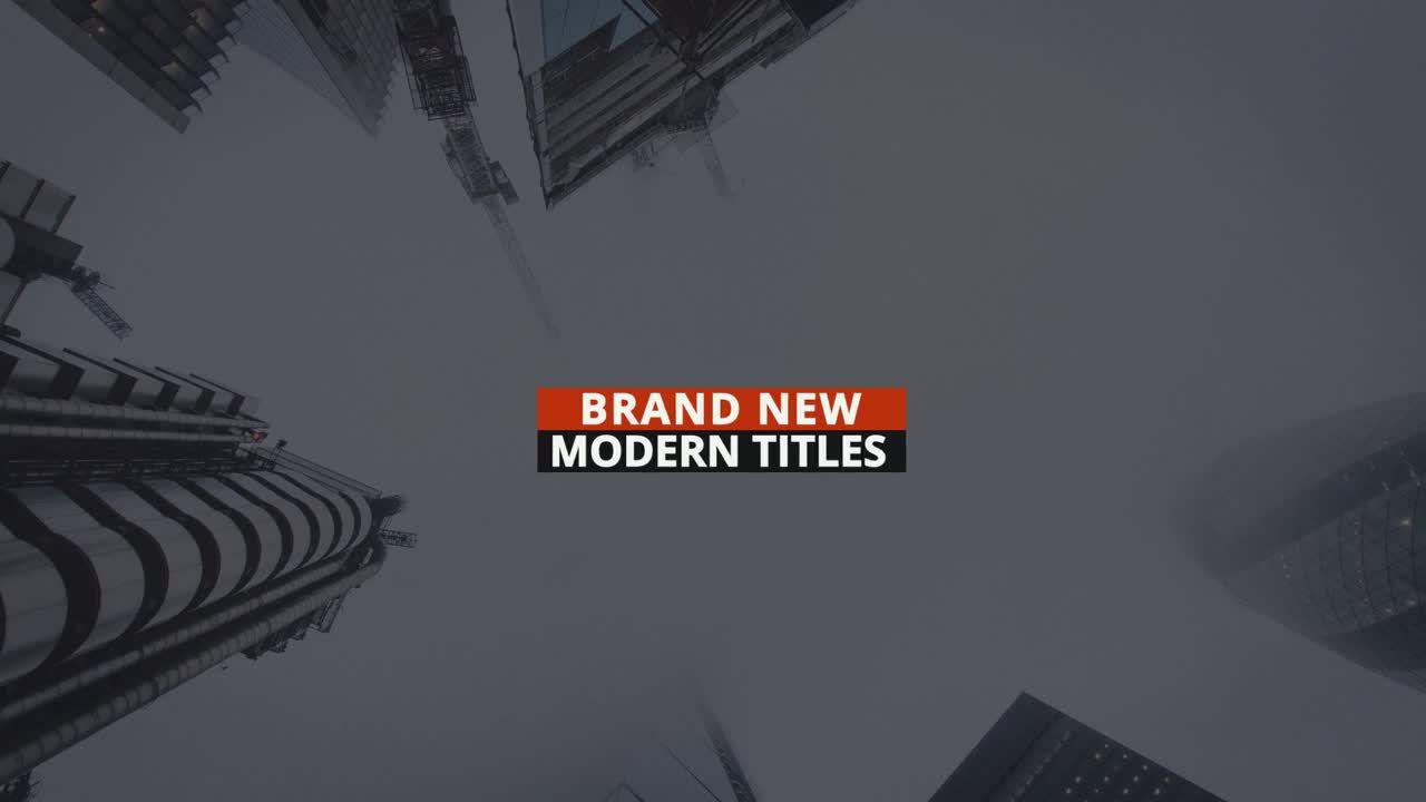 8个下三分之一橙色现代电影全屏标题素材库精选AE模板