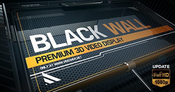 科技感十足视频墙素材库精选AE模板 Black Wall