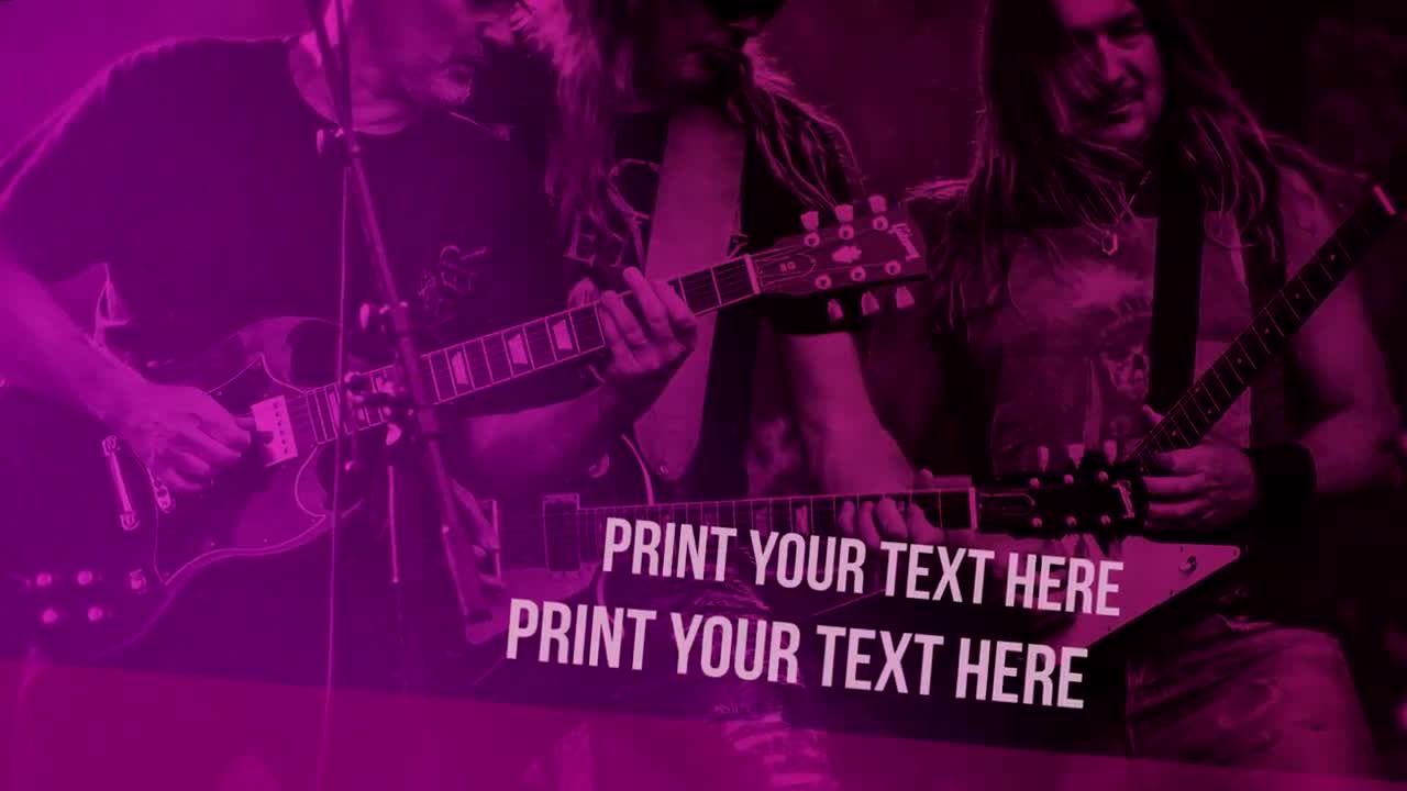 动感摇滚幻灯片动画素材库精选AE模板