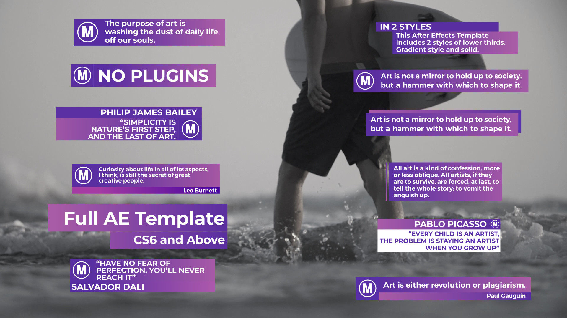 12个现代下三分之一企业演示标题素材库精选AE模板