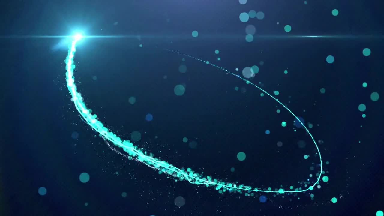 微光粒子显示AE徽标模板