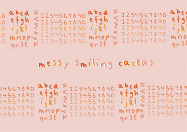 Messy Smiling Cactus font素材之家精选英文字体