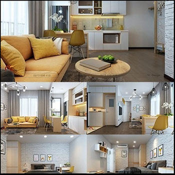 一套客厅和卧室室内场景素材之家精选3D模型