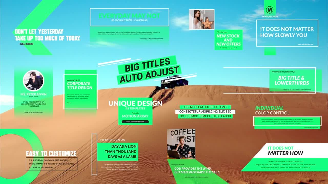 15个创造性优雅动画全屏标题素材库精选AE模板