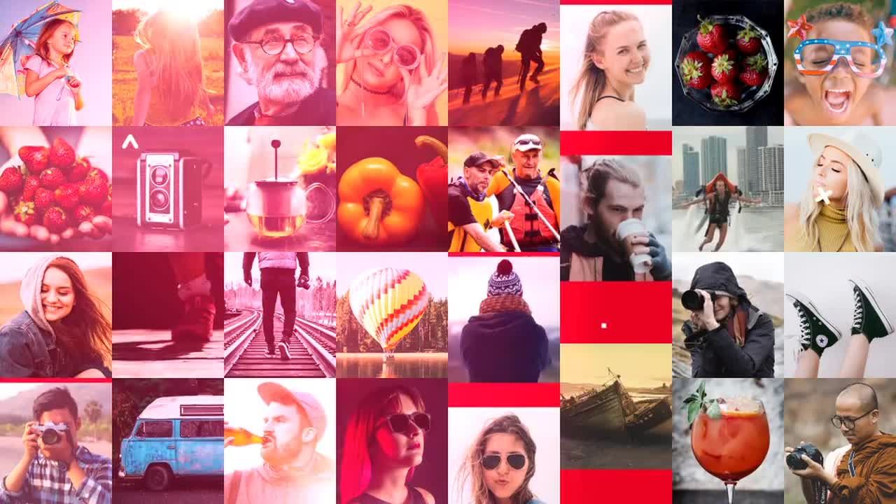 动画优雅的旅行照片展示素材库精选AE模板