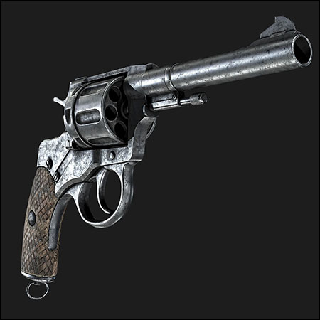 Revolver Nagant M1895手枪素材之家精选3D模型