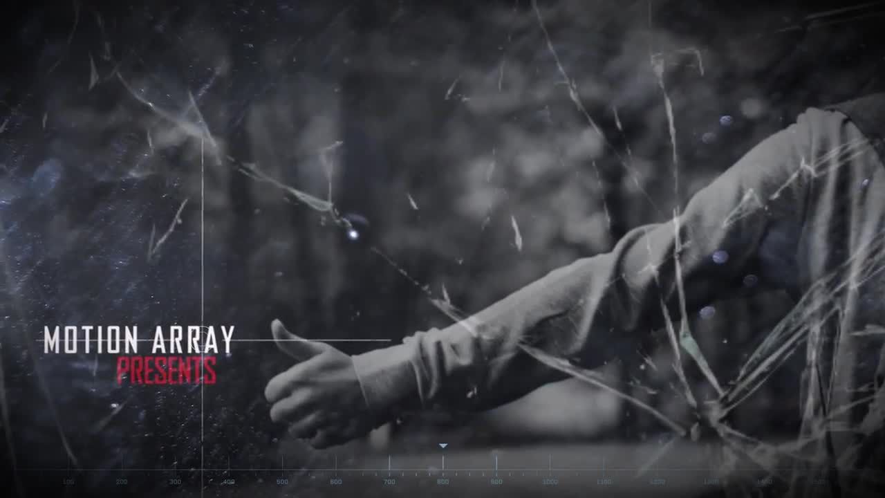 恐怖效果AE幻灯片过渡模板