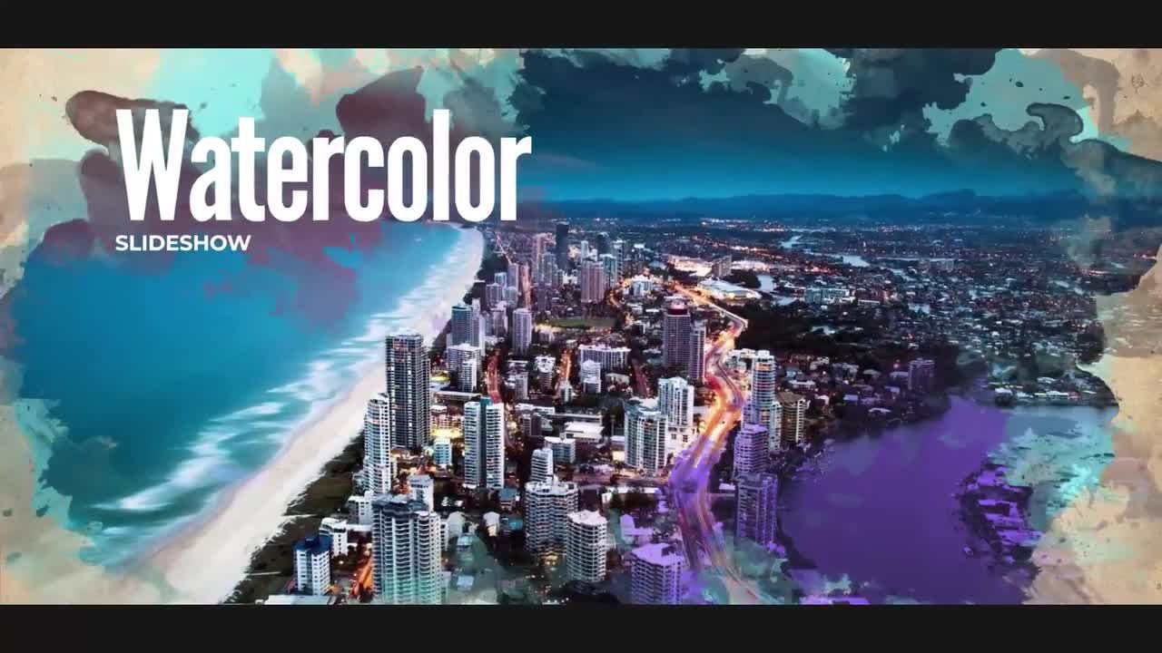 企业水彩幻灯片素材库精选AE模板