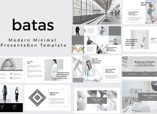 Batas – 超现代的极简主义商业化ppt模板下载[ppt,pptx]
