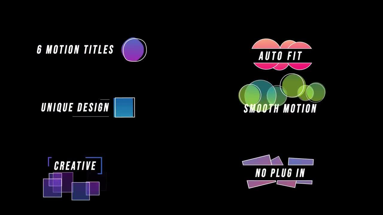 干净多彩且富有创意的最小标题素材库精选AE模板