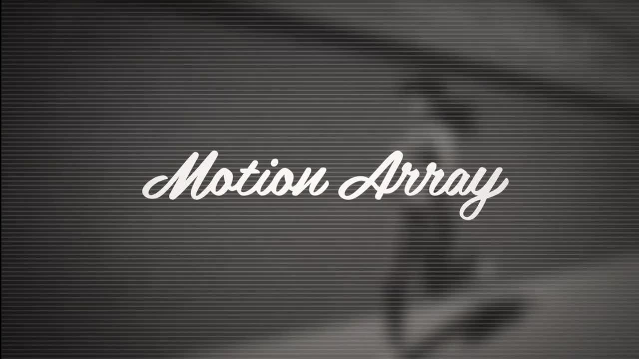 现代文本动画毛刺效果ae过渡模板